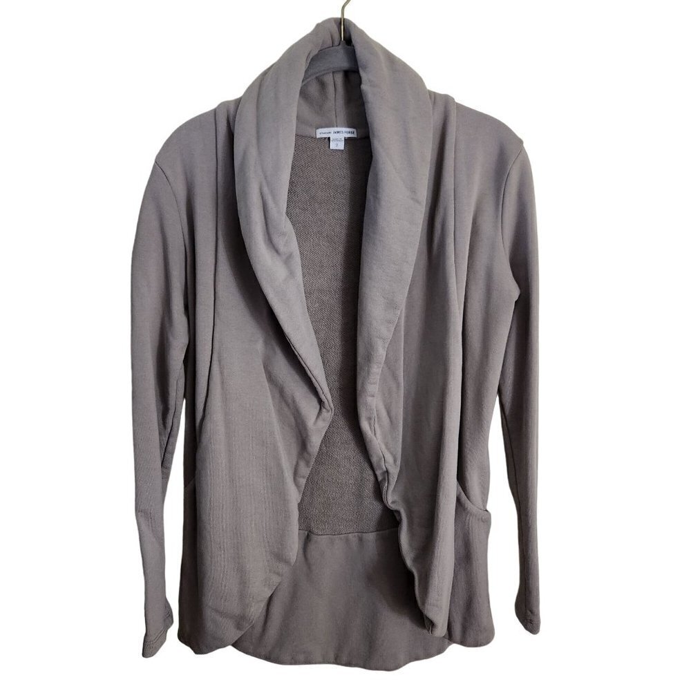 Standard James Perse Open Front 100% Cotton Puddy Color Cardigan Sweater Size M